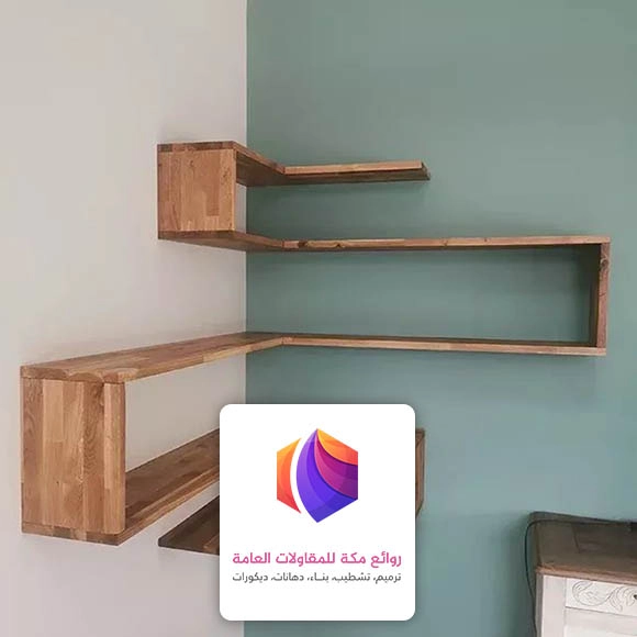 رفوف خشب ديكور مكة