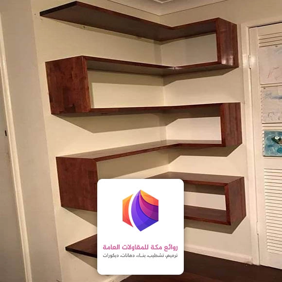 ارفف خشبية معلقة