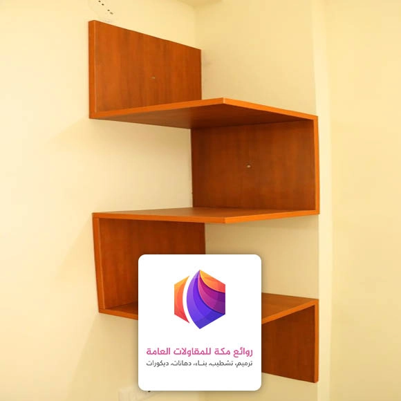 رفوف خشب ديكور مكة