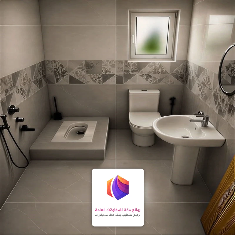 ترميم حمامات قبل وبعد مكه