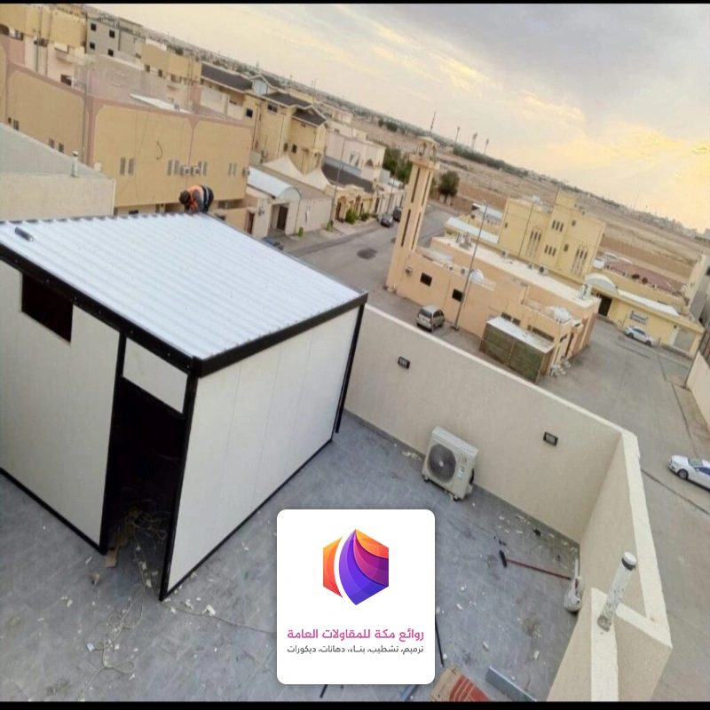بناء ملحق ساندوتش بانل بالسطح جدة